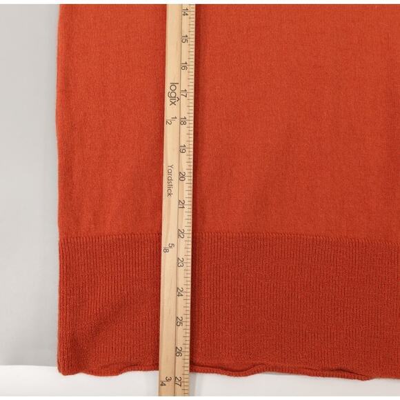 Susan Bristol Merino Wool Sweater Medium Rust Italian Timeless Modest - Picture 15 of 16